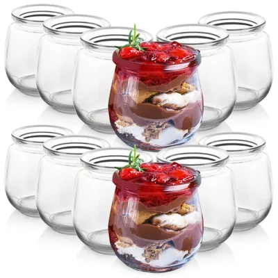 Immagine prodotto di Orion vasetto yogurt vasetto dessert vasetto vetro vasetto conservazione 200 ml 12 pz.