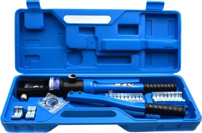 Immagine prodotto di Pinza crimpatrice idraulica manuale , kit pinza pressatrice per terminali elettrici, pinza per connettore 10-300 mm² con matrici intercambiabili,18 tonnellate, Geko