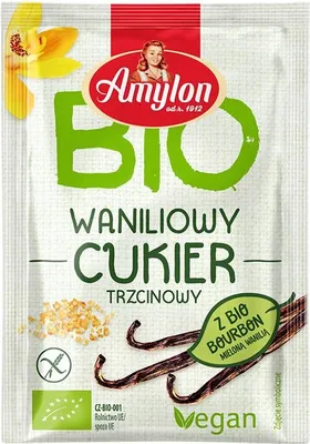 CUKIER Z WANILIĄ BOURBON BEZGLUTENOWY BIO 8 g - AMYLON