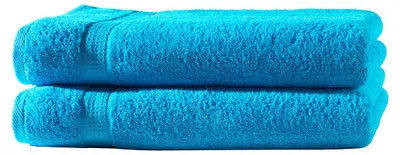 Produktbild von 2er Set Frottee Handtücher Elegance 50x100 cm 100% Baumwolle 500 gsm Handtuch türkis