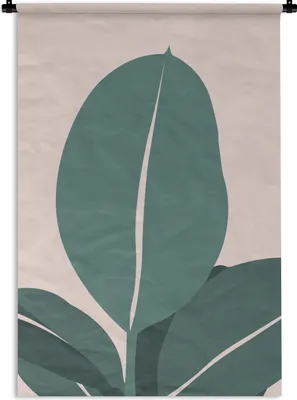 Produktbild von MuchoWow® Wandteppich Wandbehang Sommer - Blätter - Pastell 120x180 cm Tapisserie Dekoration Wandtuch - Schlafzimmer - Dekorationen für das Haus