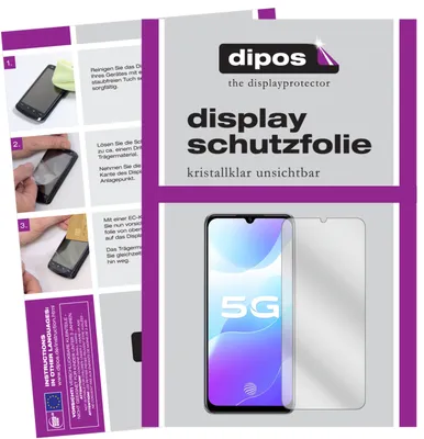 Produktbild von 2x Schutzfolie für Vivo Y73s 5G klar Displayschutzfolie Folie Display Schutz dipos