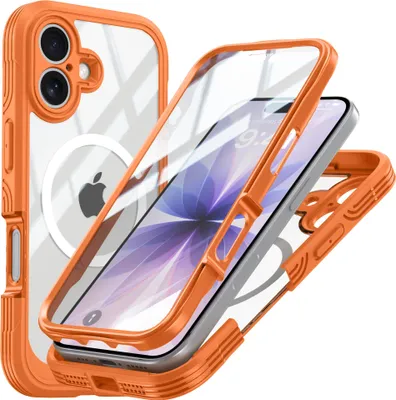 Image de INF Coque Orange 9H en Verre Trempé Antichoc pour iPhone 17