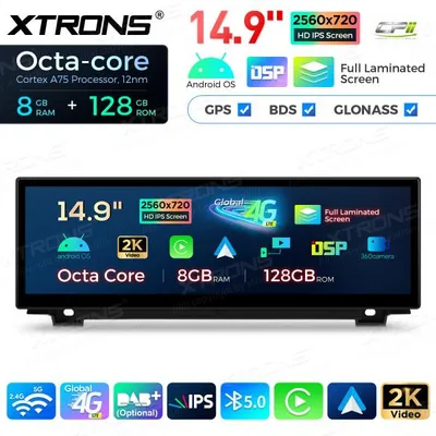 Produktbild von Xtrons 14,9 Zoll Android Autoradio Multimedia Player für BMW 5er F10 F11 NBT