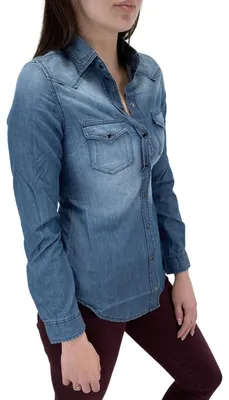 Produktbild von Diesel DE-PRATT Camicia Damen Jeanshemd Langarm RWAKQ-01