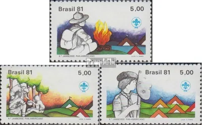 Produktbild von Briefmarken Brasilien 1981 Mi 1810-1812 (kompl.Ausg.) postfrisch Pfadfindertreffen