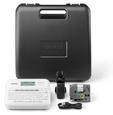 Produktbild von Brother P-touch D410VP Desktop Beschriftungsgerät mit Koffer