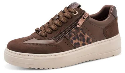 Produktbild von MARCO TOZZI Damen Sneaker mit Reißverschluss mit, Braun (Choco Comb), 40 EU