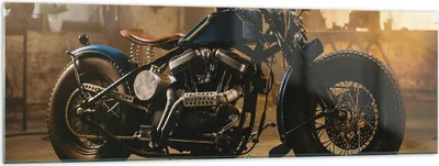 Produktbild von Bilder auf glas - Einteilig - Motorrad Motor - 160x50cm - Glasbilder - Wandbilder - Bilder - zum Aufhängen bereit - Wanddekoration aus Glas - Glas Bilder - Wandbild auf Glas - GAB160x50-4233