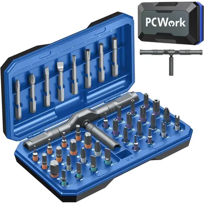 Produktbild von PCWork PCW08K Feinmechanik Ratschen Set, 42 teilig, magnetische Bits, Verlängerung