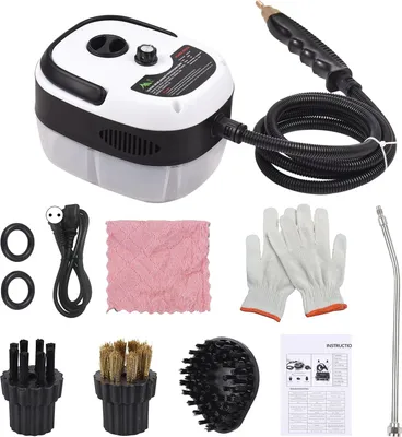 Image de Nettoyeur vapeur portatif 1500W – Nettoyeur vapeur haute pression avec 6 niveaux de réglage de la température, idéal pour le nettoyage de la cuisine, de la salle de bain et des sols