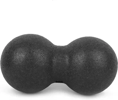 Image de Balle de massage pour le dos, 24x12 cm, masseur sportif pour le fitness, points d'acupuncture, balle de massage pour le yoga, relaxant musculaire (noir)