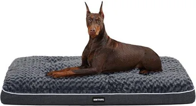 Produktbild von Orthopädisches Hundebett, großes Hundekissen mit doppeltem Deck, waschbares Hundekissen, abnehmbare Hundematte, 120 cm für große Hunde, dunkelgrau