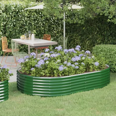 Produktbild von Möbel Hochbeet Verzinkter Stahl 214x140x36 cm Grün - Beete 319023