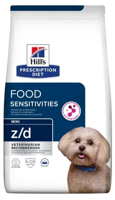 Produktbild von Trockenfutter für ausgewachsene Hunde, Spezialdiäten Z/D Mini, Futtermittelunverträglichkeiten - Hill's