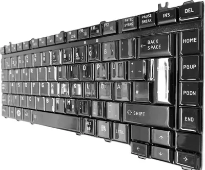 Obrázok produktu pre SK - Čierna lesklá klávesnica Klávesnica kompatibilná s Toshiba Satellite L205, L205D
