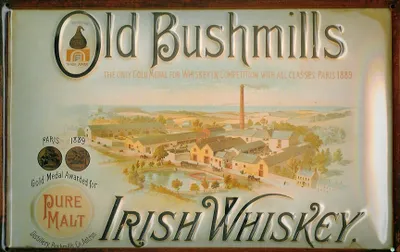 Produktbild von Blechschild Old Bushmills Irish Whiskey Fabrik Nostalgieschild