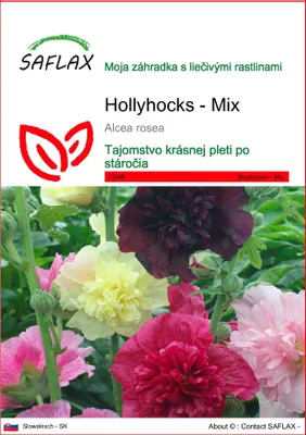 Obrázok produktu pre SAFLAX - Hollyhocks - Mix - Alcea rosea - 100 Semená