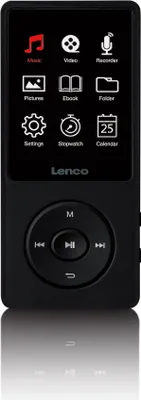 Produktbild von Lenco Xemio-669BK - MP3/MP4-Spieler mit 2,4'' TFT-LCD-Bildschirm und 8 GB internem Speicher - Schwarz