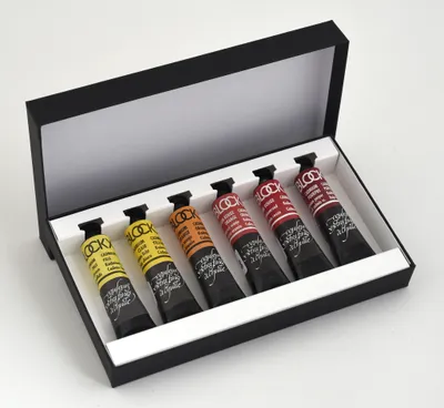 Produktbild von Blockx Ölfarben 6x20ml, Set Kadmiumfarbtöne 212905BXC