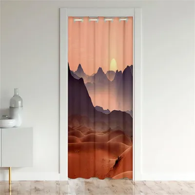 Produktbild von Verdunklungsvorhänge mit Ösen Landschaftsmuster 167x228cm