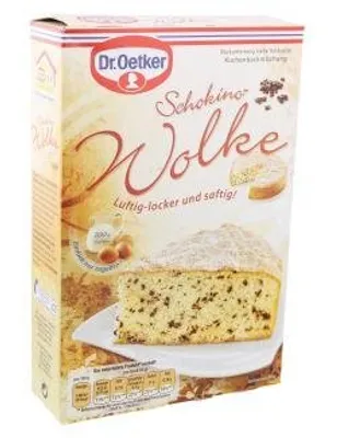 A product box for a cake mix.