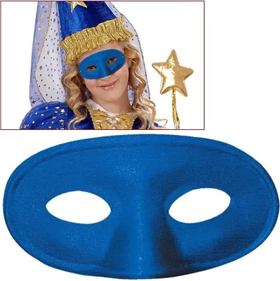 Produktbild von Blaue Augenmaske PAT Venedig Maskenball Baumwollfleece 13,5x6,5cm