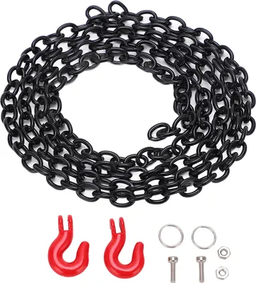 Image de Chaîne de remorquage métallique pour voiture RC, décoration, escalade, accessoires pour télécommande SCX10