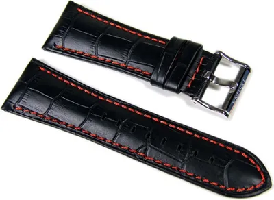 Produktbild von Festina Uhrenarmband Leder 28mm schwarz/orange F16235 F16294