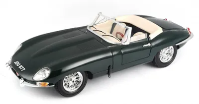 Produktbild von Bburago 18-12046 - Modellauto - Jaguar E-Type Cabriolet (grün, Maßstab 1:18) Modell Auto Klassiker