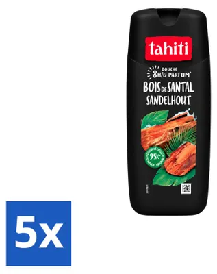 Imagen del producto de 5 unidades de gel de ducha Tahiti, aroma a sándalo, 315 ml - Paquete económico