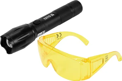 Produktbild von Yato YT-08587, Taschenlampe, Schwarz, Aluminium, Tasten, 395 nm, IP20