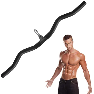 Immagine prodotto di Barra per trazioni - Barra per tricipiti 80 cm - Nero - Impugnature curve