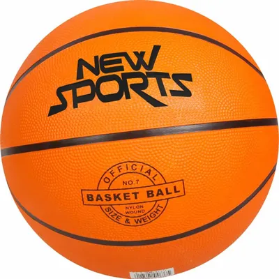 Produktbild von New Sports Basketball Größe 7 orange Gummiball für Kinder