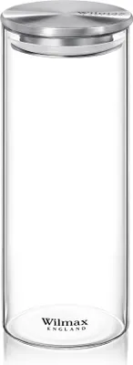 Produktbild von Wilmax Vorratsglas 1600 ml mit Edelstahl Deckel Transparent WL-888518/A