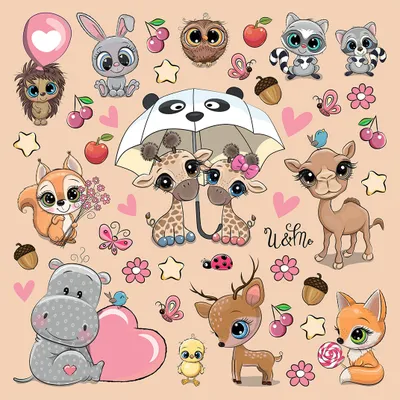 Image de Sanders & Sanders sticker mural animaux multicolore 30 x 30 cm