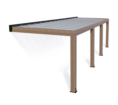 Produktbild von Palram - Canopia Helsinki 399 Terrassenüberdachung aus Holz 3x10 m