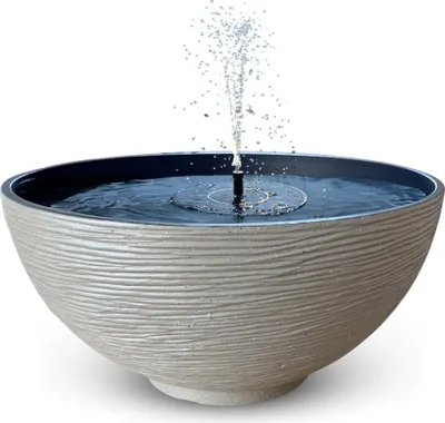 Image de Grand ensemble de fontaine solaire d'extérieur, 45 x 23 cm, couleur sable