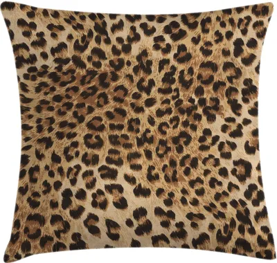 Produktbild von ABAKUHAUS Leopard-Druck Kissenbezug, Haut-Muster einer wilden afrikanischen Safari Tier leistungsstarke Panthera große Katze, 40 x 40 cm, Pale Braun Schwarz