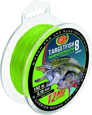 Produktbild von WFT Schnur Targetfish 8 Raubfisch Chartreuse Länge 2000m ø 0,20mm