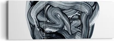 Produktbild von Bild auf Leinwand - Leinwandbild - 3 Teile - Abstraktion schwarz verschwommen - 90x30cm - Wand Bild - Wanddeko - Wandbilder - Leinwanddruck - Bilder - Wanddekoration - Leinwand bilder - CA90x30-4874