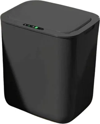 Image de Poubelle intelligente 18 L, noire, USB