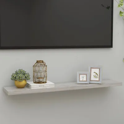 Produktbild von vidaXL Schweberegal Betongrau 120x23,5x3,8 cm MDF