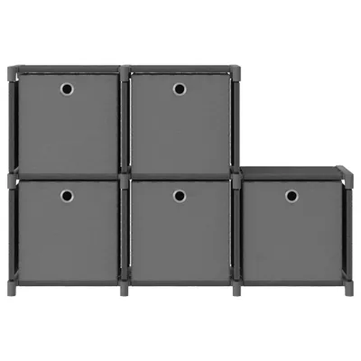 Zdjęcie produktu dla VidaXL 322605, Szary, 5 pół., Stal, Poliester, Stal, 1030 mm, 300 mm
