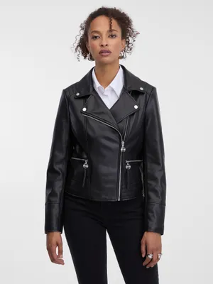 Produktbild von Orsay Schwarze Damen-Kunstlederjacke 38