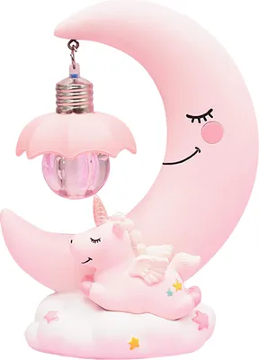 Image de Mignonne Veilleuse Lune en Résine Lampe de Nuit Décorative pour la Maison