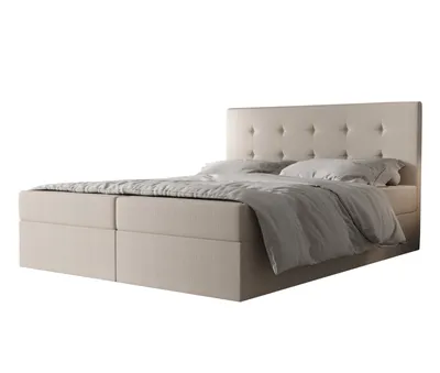 Produktbild von AX LIVING Boxspringbett 160x200 mit Bettkasten Dahlina Creme – Eleganz&Komfort