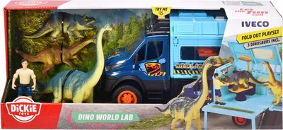 Produktbild von Dickie Dino World Lab LKW Spielset - Dinosaurier Spielzeugauto