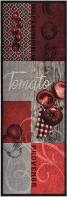 Produktbild von Küchen-Fußmatte mit Tomatenmotiv, waschbar, 45 x 150 cm