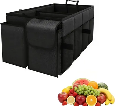 Produktbild von Kofferraumtasche 56x33x28 cm, 2 Fächer, faltbar, für Auto